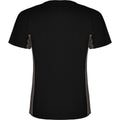Solid Black-Dark Lead - Back - Roly Childrens-Kids Shanghai Short-Sleeved Sports T-Shirt
