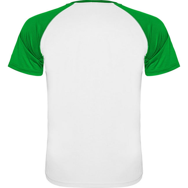 White-Fern Green - Back - Roly Childrens-Kids Indianapolis Short-Sleeved Sports T-Shirt