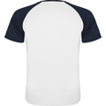 White-Navy Blue - Back - Roly Childrens-Kids Indianapolis Short-Sleeved Sports T-Shirt
