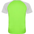 Fluro Green-White - Back - Roly Childrens-Kids Indianapolis Short-Sleeved Sports T-Shirt