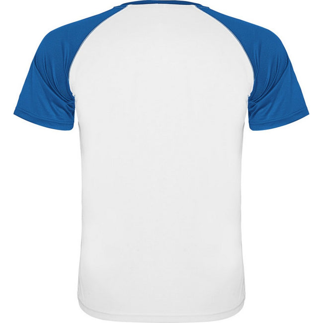 White-Royal Blue - Back - Roly Childrens-Kids Indianapolis Short-Sleeved Sports T-Shirt