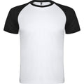 White-Solid Black - Front - Roly Childrens-Kids Indianapolis Short-Sleeved Sports T-Shirt