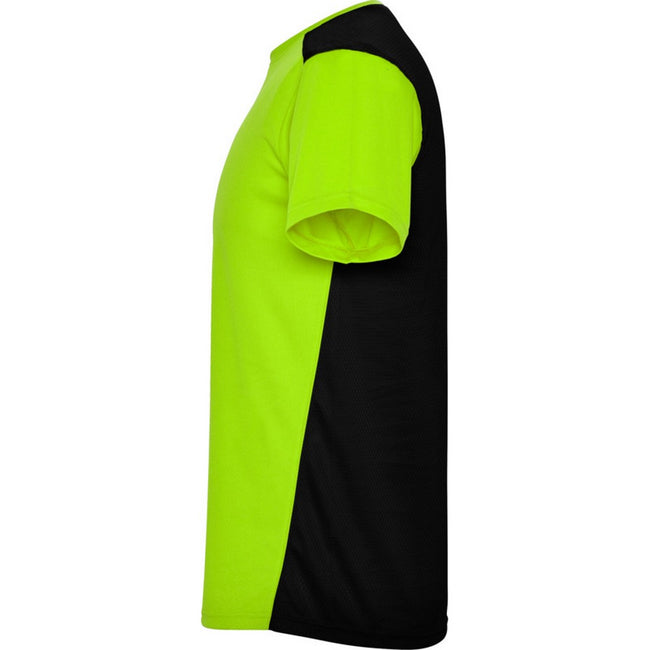 Lime-Solid Black - Lifestyle - Roly Childrens-Kids Detroit Sports T-Shirt