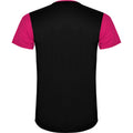 Fuchsia-Solid Black - Back - Roly Childrens-Kids Detroit Sports T-Shirt