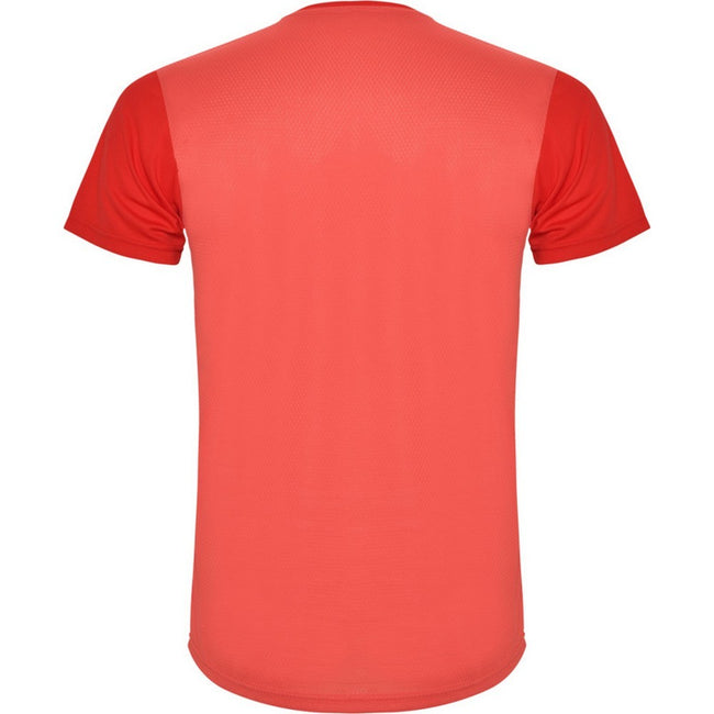 Red - Back - Roly Unisex Adult Detroit Short-Sleeved Sports T-Shirt