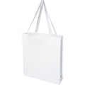 White - Back - Madras Recycled Cotton Gusseted Tote Bag