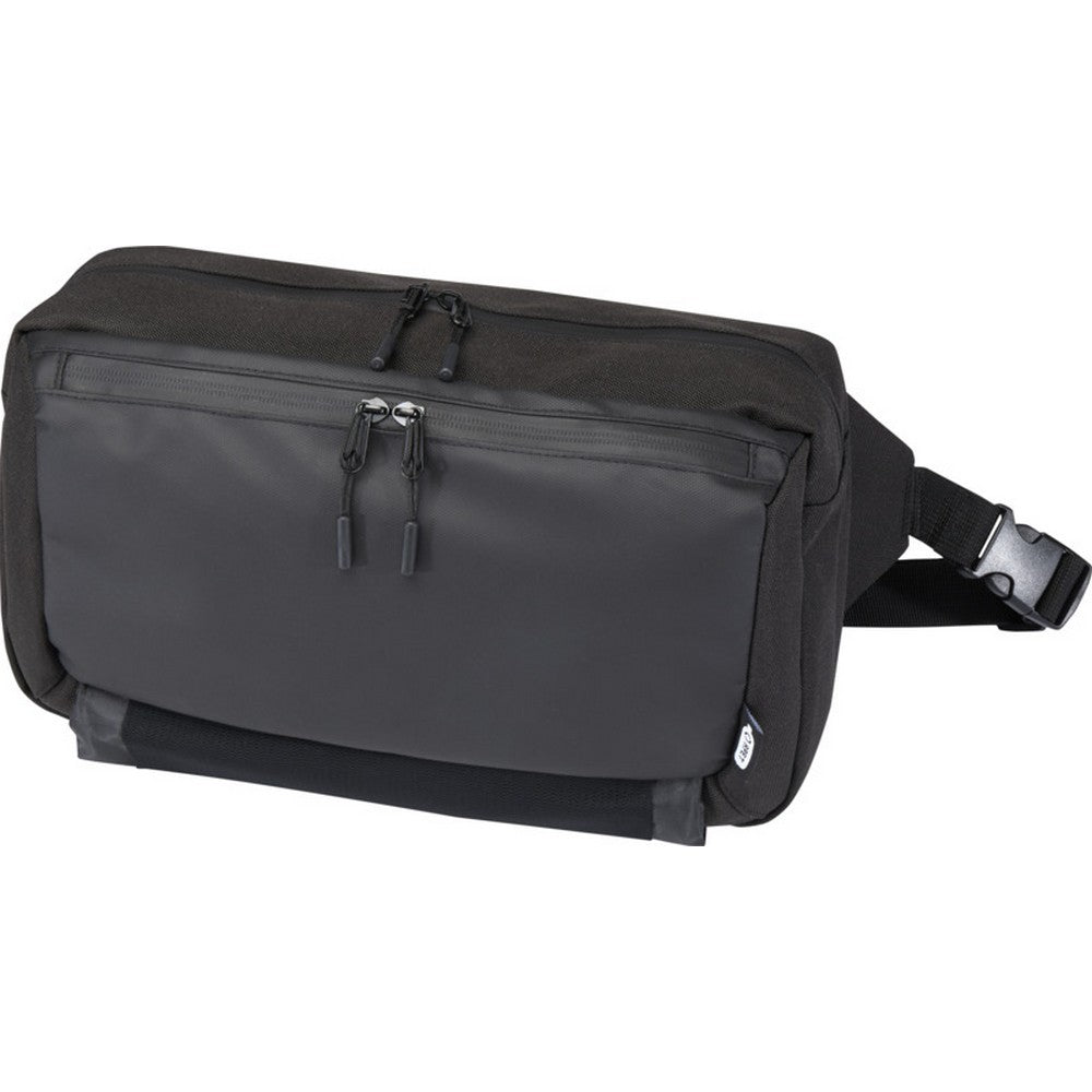 Solid Black - Close up - Roam Modular Recycled Crossbody Bag