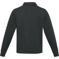 Solid Black - Back - Elevate Unisex Adult Clyde Organic Cotton Rugby Polo Sweatshirt