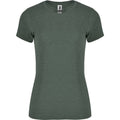 Bottle Green - Front - Roly Womens-Ladies Fox Heather Short-Sleeved T-Shirt