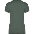 Bottle Green - Back - Roly Womens-Ladies Fox Heather Short-Sleeved T-Shirt