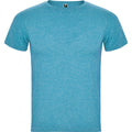 Turquoise Heather - Front - Roly Mens Fox Heather Short-Sleeved T-Shirt