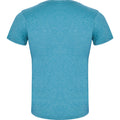 Turquoise Heather - Back - Roly Mens Fox Heather Short-Sleeved T-Shirt