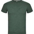 Bottle Green - Front - Roly Mens Fox Heather Short-Sleeved T-Shirt