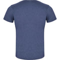 Denim Blue - Back - Roly Mens Fox Heather Short-Sleeved T-Shirt