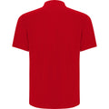 Red - Back - Roly Unisex Adult Centauro Premium Short-Sleeved Polo Shirt