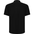 Solid Black - Back - Roly Unisex Adult Centauro Premium Short-Sleeved Polo Shirt