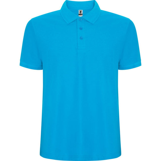 Turquoise - Front - Roly Childrens-Kids Pegaso Premium Short-Sleeved Polo Shirt