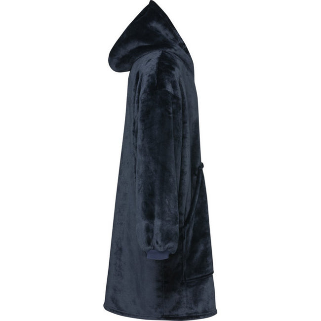 Dark Blue - Side - Unisex Adult Denali Hoodie Blanket