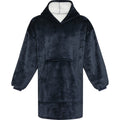 Dark Blue - Front - Unisex Adult Denali Hoodie Blanket