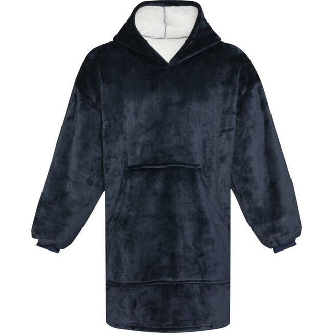 Dark Blue - Front - Unisex Adult Denali Hoodie Blanket