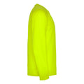Fluorescent Yellow - Side - Roly Mens Montecarlo Long-Sleeved Sports T-Shirt