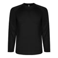 Solid Black - Front - Roly Mens Montecarlo Long-Sleeved Sports T-Shirt