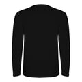 Solid Black - Back - Roly Mens Montecarlo Long-Sleeved Sports T-Shirt