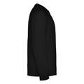 Solid Black - Side - Roly Mens Montecarlo Long-Sleeved Sports T-Shirt