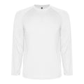 White - Front - Roly Mens Montecarlo Long-Sleeved Sports T-Shirt