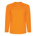 Fluorescent Orange - Front - Roly Mens Montecarlo Long-Sleeved Sports T-Shirt