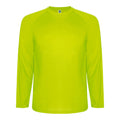 Fluorescent Yellow - Front - Roly Mens Montecarlo Long-Sleeved Sports T-Shirt