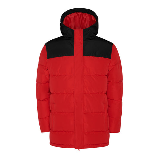 Red-Solid Black - Front - Roly Childrens-Kids Tallin Insulated Jacket