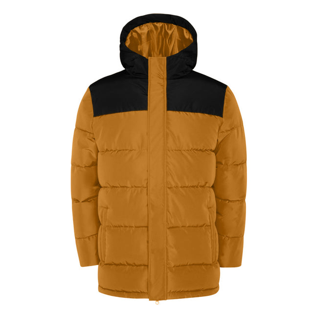 Curry Yellow-Solid Black - Front - Roly Childrens-Kids Tallin Insulated Jacket