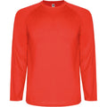 Red - Front - Roly Childrens-Kids Montecarlo Long-Sleeved Sports T-Shirt