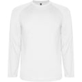 White - Front - Roly Childrens-Kids Montecarlo Long-Sleeved Sports T-Shirt