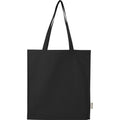Solid Black - Back - Recycled Gusseted 14L Tote Bag