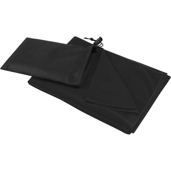 Solid Black - Back - Lucas RPET Sports Towel