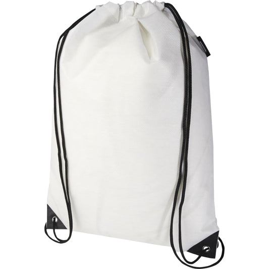 White - Front - Evergreen Recycled 5L Plain Drawstring Bag