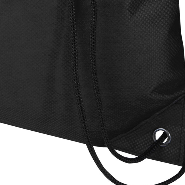 Solid Black - Back - Evergreen Recycled 5L Plain Drawstring Bag