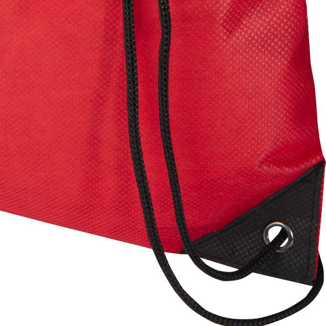 Red - Back - Evergreen Recycled 5L Plain Drawstring Bag