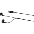 Solid Black - Back - Dofida Recycled ABS Plastic Wired Earphones