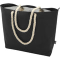 Solid Black - Side - Panama Recycled Beach 23L Cooler Tote Bag