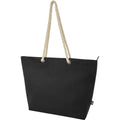 Solid Black - Front - Panama Recycled Beach 23L Cooler Tote Bag