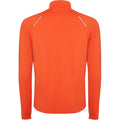 Fire Orange - Front - Roly Mens Estambul Quarter Zip Long-Sleeved Sweatshirt