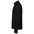 Solid Black - Side - Roly Mens Estambul Quarter Zip Long-Sleeved Sweatshirt
