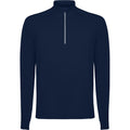 Navy Blue - Front - Roly Mens Estambul Quarter Zip Long-Sleeved Sweatshirt
