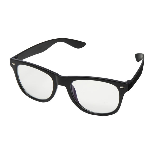 Solid Black - Front - GazeGuard Blue Light Blocker Safety Glasses