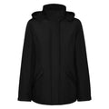 Solid Black - Front - Roly Womens-Ladies America Padded Parka