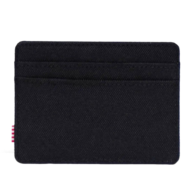 Solid Black - Back - Herschel Charlie RFID Blocking Card Holder