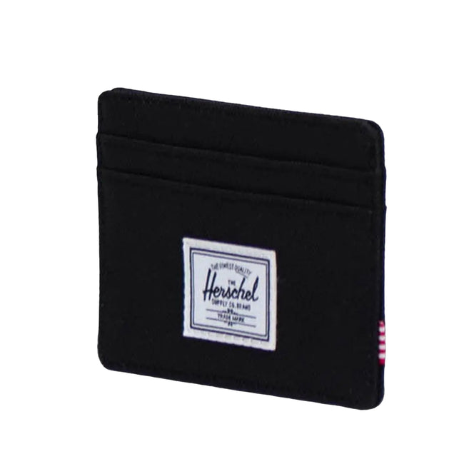 Solid Black - Side - Herschel Charlie RFID Blocking Card Holder